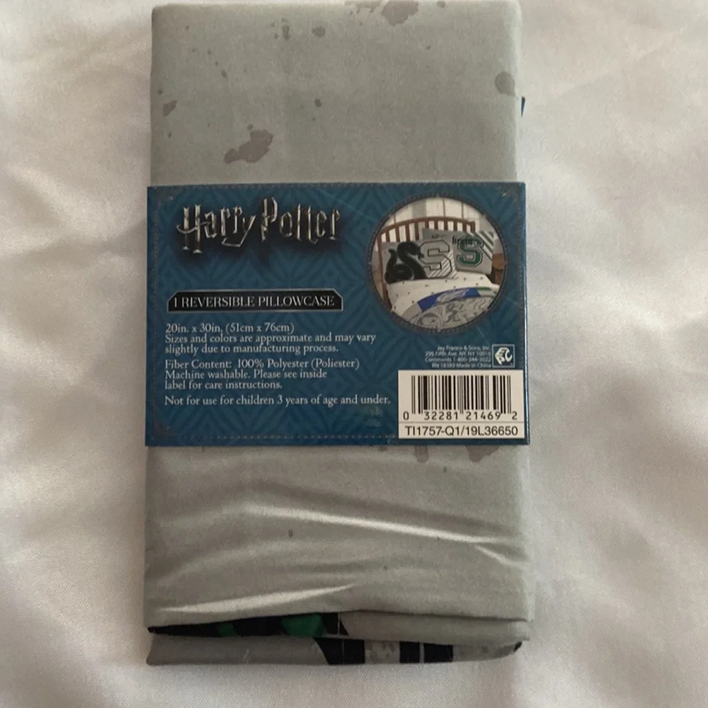 Harry Potter Slytherin pillow case